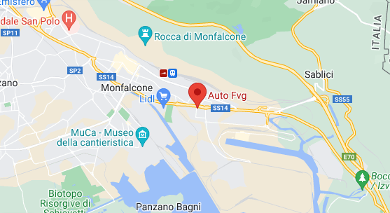 Mappa sede Auto FVG Monfalcone